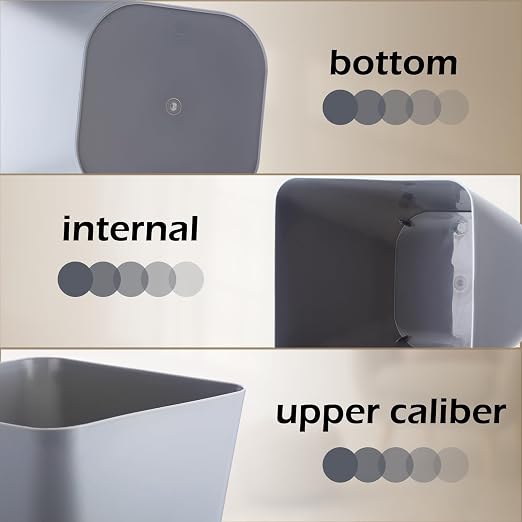 Amyhill 20 Pcs Small Trash Can 2 Gallon Plastic Garbage Can Small Waste Basket for Bathroom Office Kitchen Living Room Bedroom Home Under Desk (Grey)