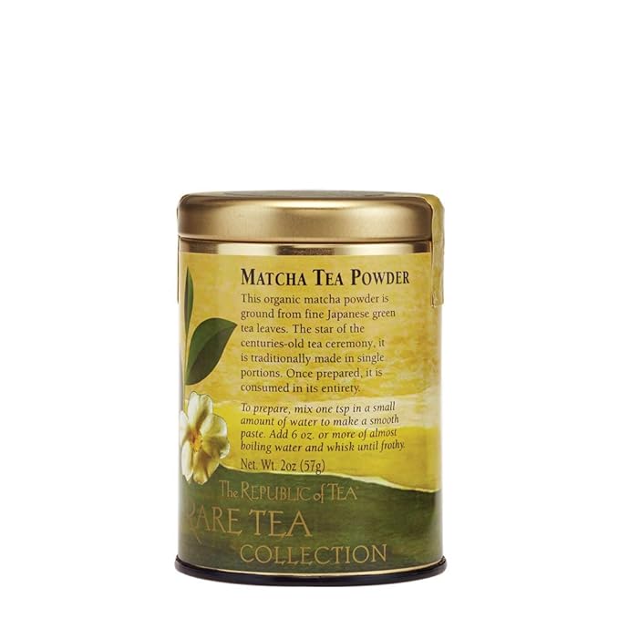 The Republic of Tea Organic Tea Matcha Powder, 2 Ounces / 25-30 Cups