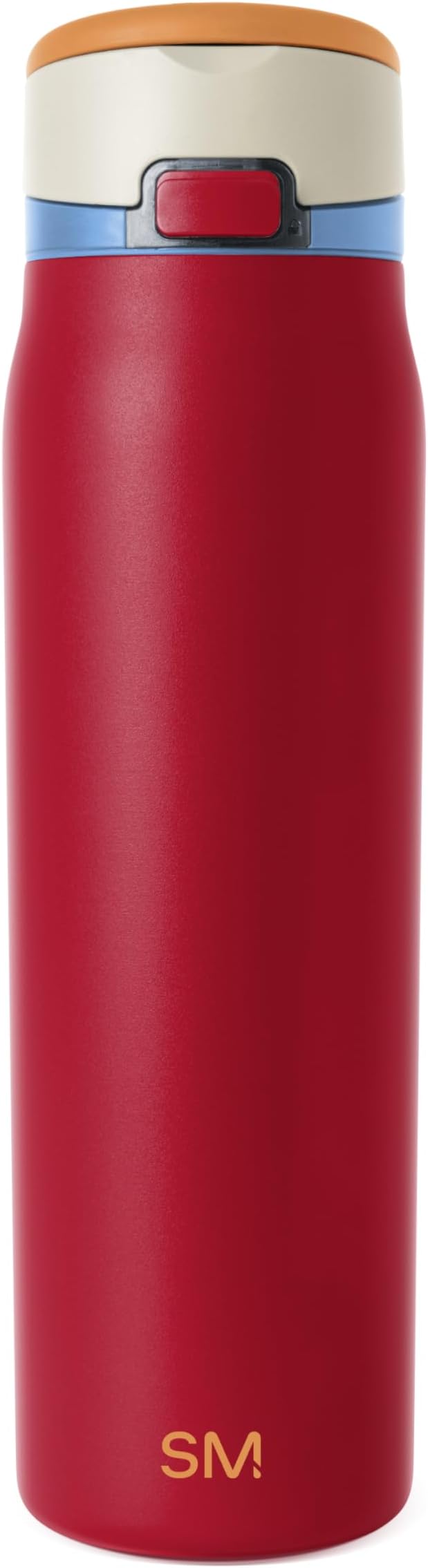 Simple Modern Mesa Loop Water Bottle with Covered Straw and Handle | 30oz Cup Holder Friendly Insulated Stainless Steel Bottles for Travel, Sports and School | Salsa