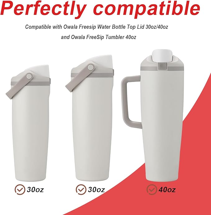 Replacement Stopper Compatible with Owala FreeSip Sway 30oz 40oz, 7Pcs Leakproof Silicone Cap Mouth Stopper for Owala FreeSip Tumbler 40oz Water Bottle Lid Spout Gasket Plug Parts