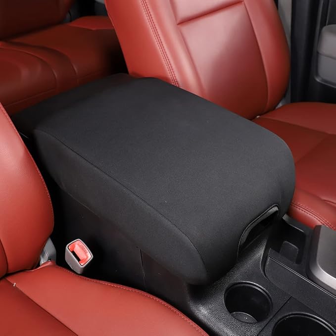 CHEAYAR Armrest Box Cover, Center Console Armrest Cover Kit Compatible with Toyota Tundra 2007-2013, Console Armrest Cushion Automotive Customized Console Armrest Cushion (Cloth)