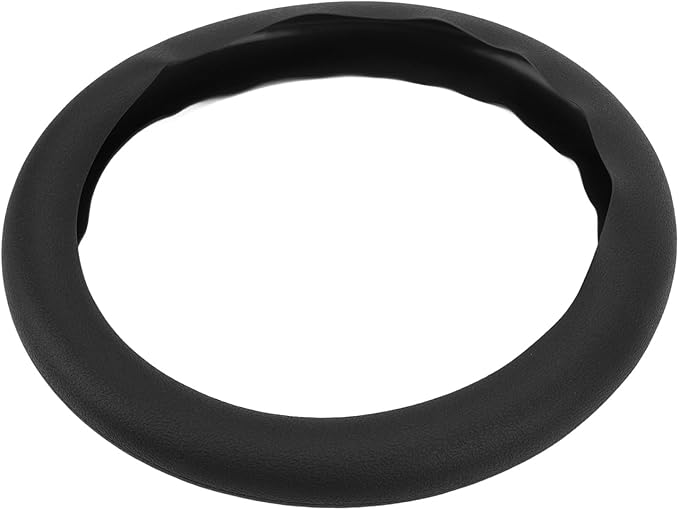 Silicone Steering Wheel Cover, Antislip Design, Sweatproof Protector for Cars, Fits Most Standard Sizes (Black)