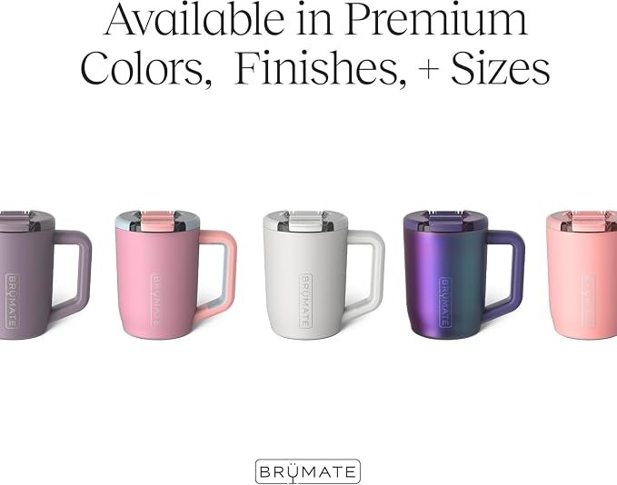 BrüMate Müv - 15oz 100% Leak Proof Insulated Coffee Mug with Handle & Lid - Stainless Steel Coffee Travel Mug - Double Walled Coffee Cup (Mocha)
