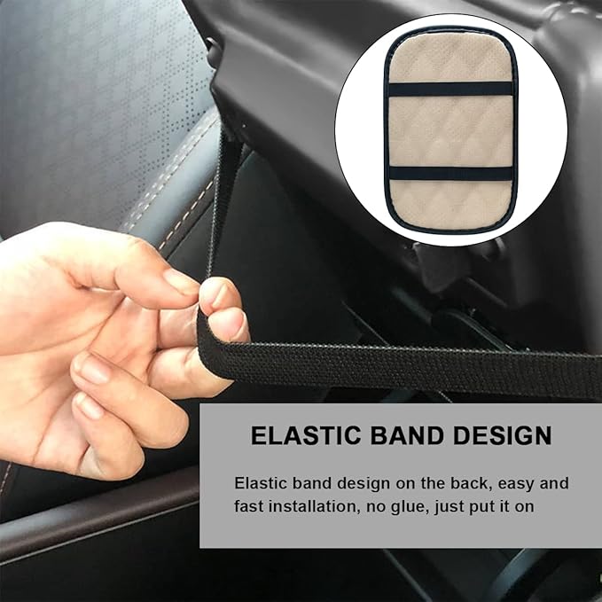 Auto Center Console Cushion Pad, Universal Waterproof Armrest Box Protection Pad/Cover Fit for Cars, Vehicles, SUVs, Comfort, Car Interior Accessories for Men Women (Black/Red)