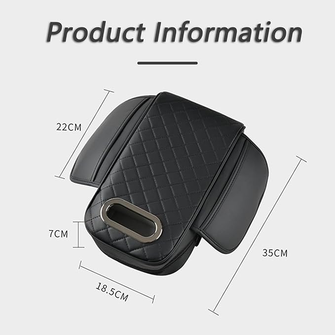 Center Console Cover for KIA Seltos 2019 2020 2021 2022 2023 2024 2025, Leather Arm Rest Armrest Cover for Car, Center Console Armrest Cover Armrest Storage Box, Interior Accessories,E Red