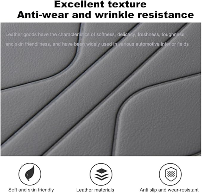 1 Pack Car Center Console Cover Custom Fit for Jeep Grand Cherokee Trackhawk 2018 2019 2020 2021, Leather Memory Foam Armrest Cushion Protector, Anti-Scratch Durable Armrest Pad,Grey