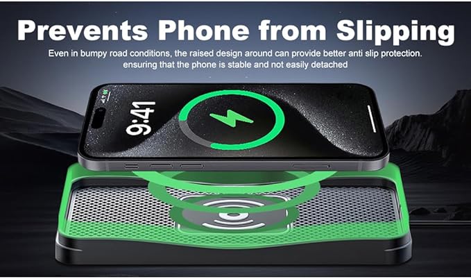 Wireless Car Charger Pad for Subaru Ascent 2019-2026, Type-C/USB 20W Car Wireless Charger Non-Slip Phone Charging Pad Car Accessories,A 30cm Cable Type-C Plug