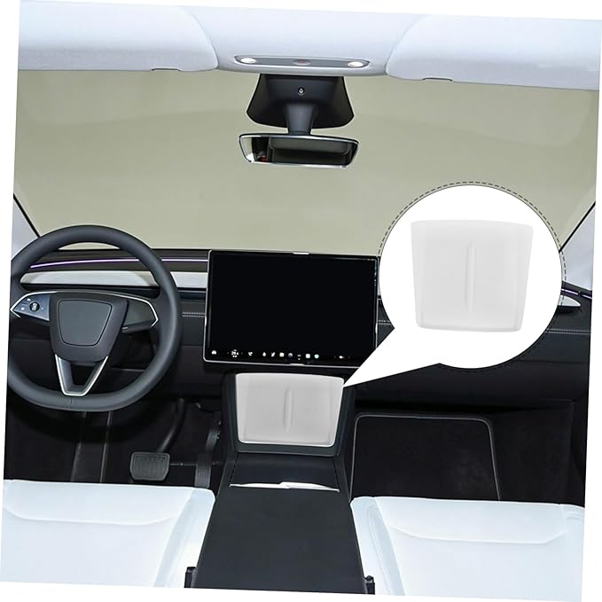 ERINGOGO Charging Pad Silicone Slip Mat for Model Y Center Console Charger Phone Holder Accessories White Easy Installation Seamless Blend Stable Charging
