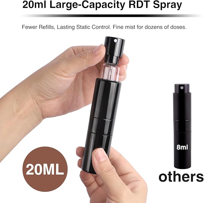 Ceramic Coffee Dosing Cup and 20 ML Spray Bottle Set - Static Reducing Espresso Accessories Kit for Home, Cafe | Professional Espresso Coffee Measuring Cups Tools (Black)