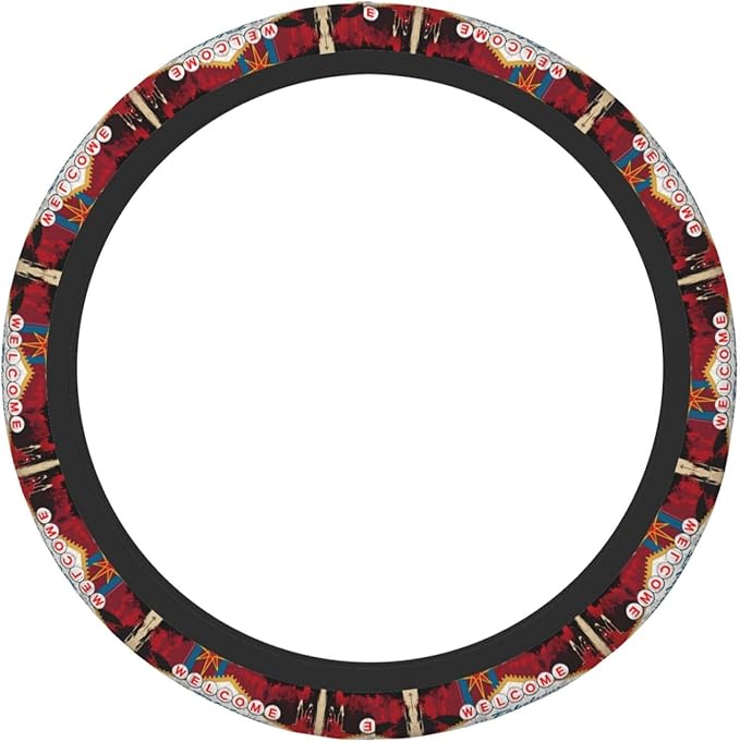 Neoprene Steering Wheel Cover Welcome to The Fabulous Las Vegas Car Steering Wheel Cover Universal Fit for Most Cars