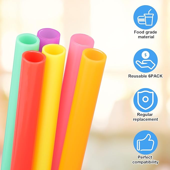BOXOB Replacement Parts Kit for Owala FreeSip Water Bottle 24oz 32oz, Including 2 Replacement Stopper 2 Sealing Ring 6 Straw 1 Screwdriver & 1 Straw Brush