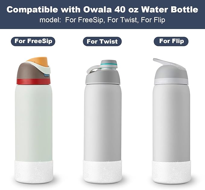 Silicone Boot for Owala Water Bottle 24 oz 32 oz 40 oz, Anti-Slip Protective Sleeve for FreeSip/Twist/Flip Stainless Steel Water Bottles Accessories