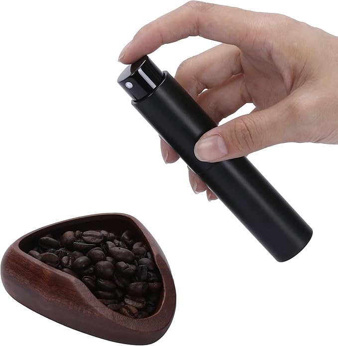 rosewood Coffee Bean Dosing Cup and Spray Bottle Kit for espresso enthusiasts, Coffee Bar Accessories,Take coffee beans quantitatively to reduce the spray of coffee static electricity