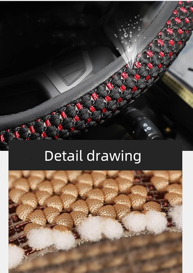 Size 16-20 Inch Ice Silk Ventilation Multi-Style Comfy Grip Steering Wheel Cover for Truck, Bus, Big Rig Trucker,SUV， Anti-Slip Design 16-20 Inch (Gray, 20)