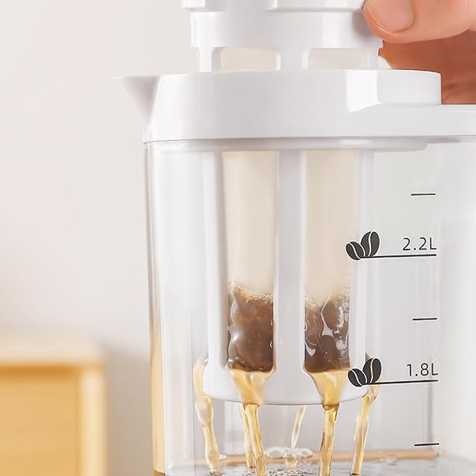 Cold Brew Coffee Maker Airtight Pitcher with Leak Free Lid Cold Brew Maker with Silicone Handle Large Size One Size