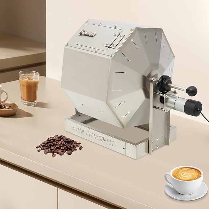 Coffee Bean Roaster 14.5L/3.83Gal Electric Coffee Bean, Stainless Steel Drum Type Roaster for Home and Commercial Use