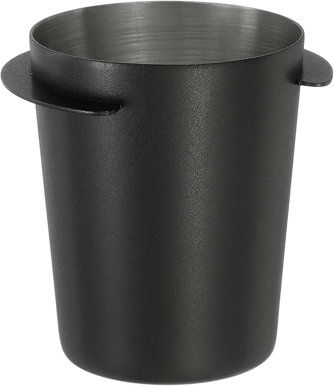 uxcell 53mm Coffee Grinder Powder Cup, Stainless Steel Espresso Coffee Powder Feeder, Espresso Coffee Machine Tools for Coffee Tamper (Black)