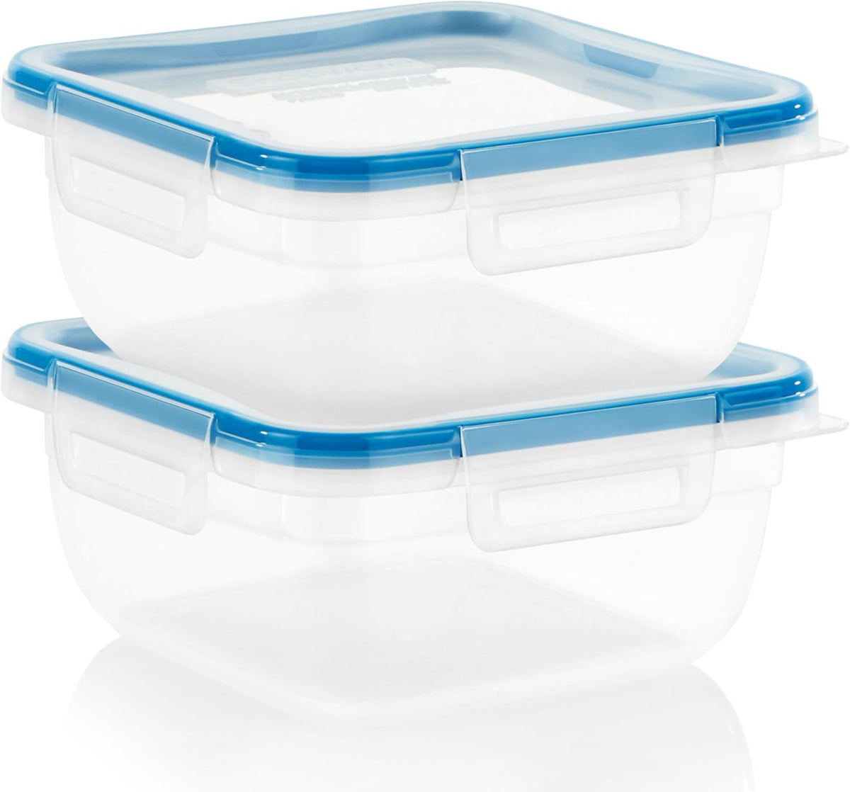 Snapware Total Solution 3-Pack (8.5-Cup) Plastic Food Storage Containers Set, Leakproof & Airtight Locking Lids Rectangular Tupperware, Non-Toxic BPA-Free Lids, Microwave Dishwasher Freezer Safe