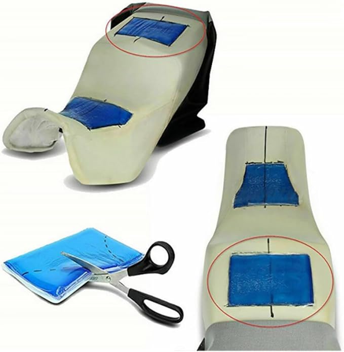 Motorcycle Seat Gel Pad for Harley Seat Cushion Shock Absorbing Mat Comfort Reduce Fatigue Soft Cool Pad DIY Office Chair Cushion Car Truck Peterbilt Driver and Passenger Pad 35 x 35 x 2cm