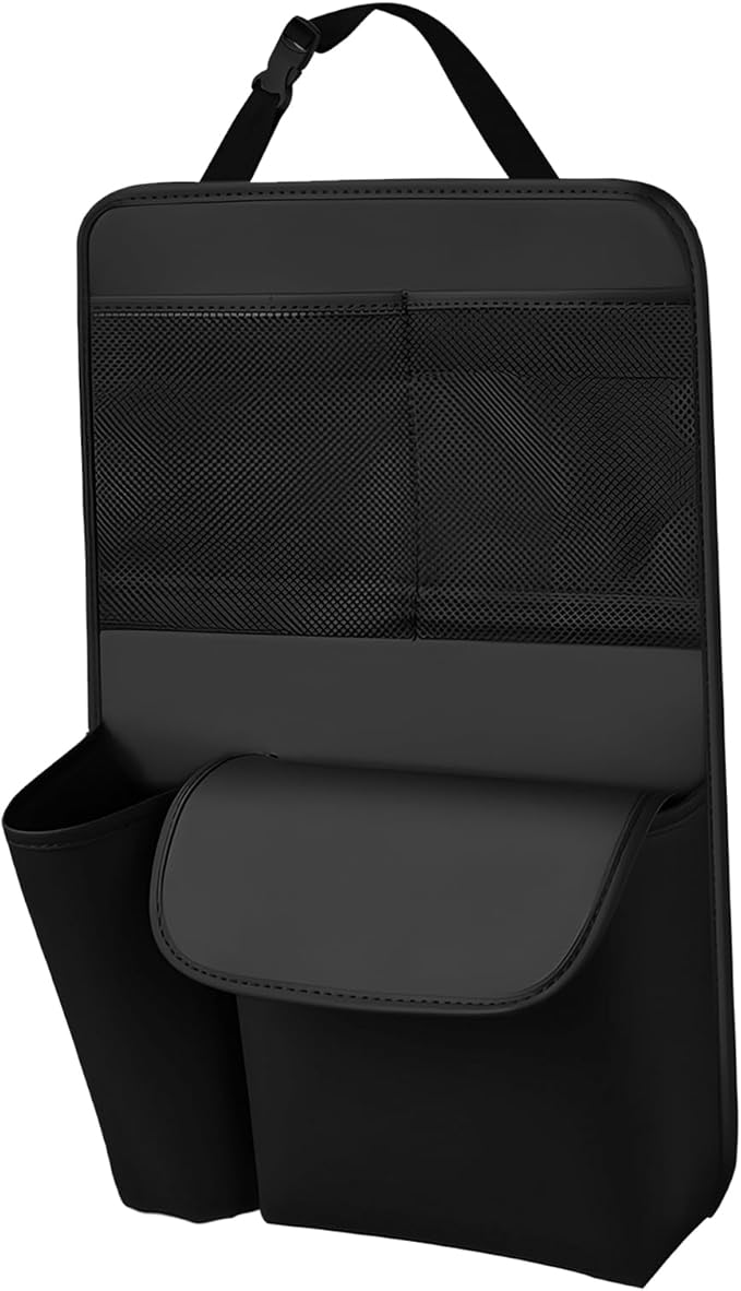 Car Trunk Organizer, Detachable Backseat Storage Bag Hanging Trunk Organizer with 4 Compartments, Large Capacity Seat Back Organization Interior Accessories for Car Truck SUV
