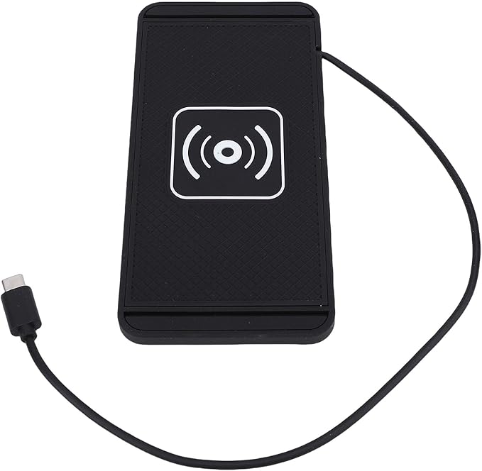 GOWENIC 20W Car Charging Pad, Fast Wireless Phone Charger Magnetic Wireless Charging Pad for 21 22 23 with 30cm USB C Cable Adjustable Size Cool Charger No Heat Build Up
