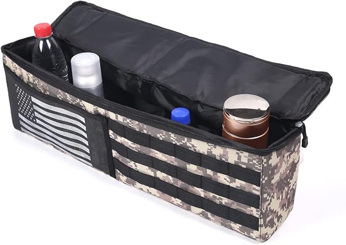 Aunginsy 1PCS Trunk Organizer Compatible with Toyota FJ Cruiser 2007-2021+, Car Left Side Trunk Storage Bag Backseat Hanging Storage Multi-Compartment Space Saving Accessories, With Camouflage Pattern