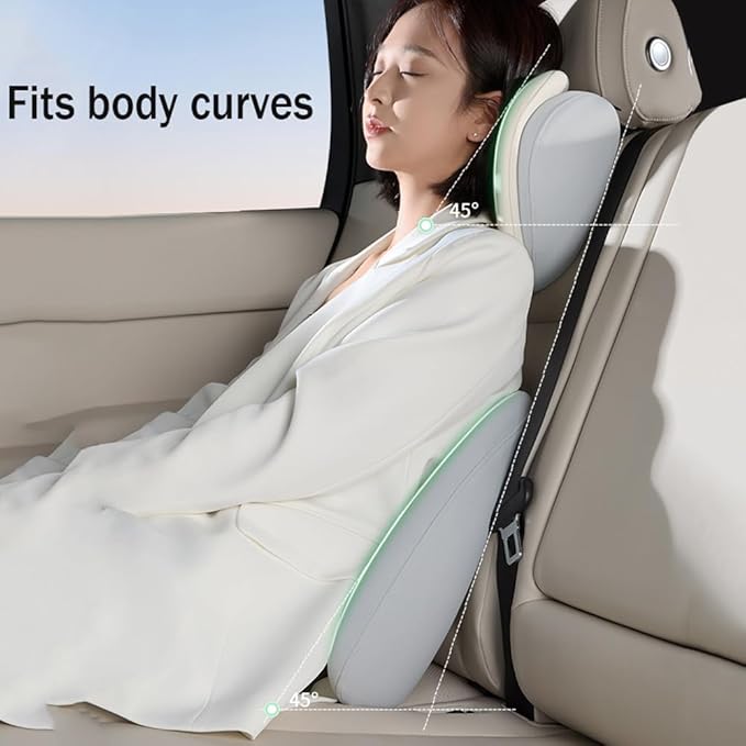 Car Headrest Lumbar Support Cushion for VW Golf VIII VI V IV III II I Mk 8 7 6 5 4 3 R GTE/GTI/GTD/Clubsport 45, Memory Foam Relieve Fatigue Breathable Car Seat Neck Pillow,Pink-Headrest