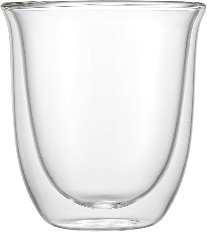 Restaurantware Coffee Cup 12 Pack of 6.8 oz Insulated Double-Wall Glass Borosilicate Coffee Cup Espresso Shot Dishwasher Safe For Hot Drinks