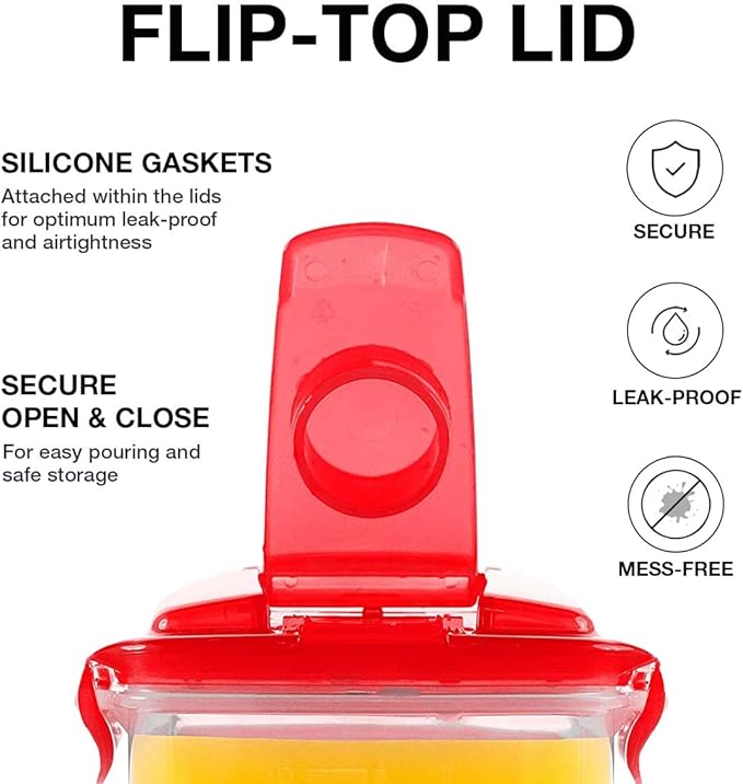 LocknLock Aqua Fridge Door Water Jug with Handle BPA Free Plastic Pitcher with Flip Top Lid Perfect for Making Teas and Juices, 2 Quarts, Red