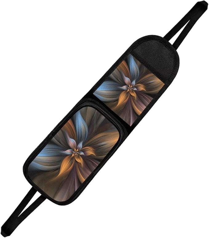 Brown Flower Auto Seat Storage Hanging Bag Multifuctional Storage Box Front Seat Phones, Drink, Stuff Holder Car Accessories for Car, SUV, Trucks