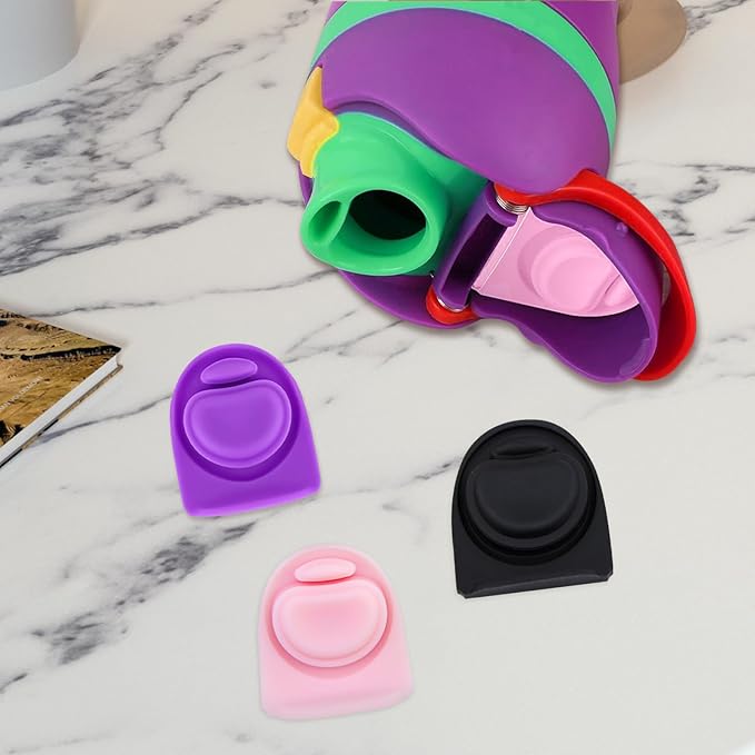 3pcs Replacement Rubber Stopper Seal Compatible with Owala FreeSip 24oz 32oz,Water Bottle Lid Cap Silicone Seal Parts for Owala 16/19/24/32/40oz Spout Gasket Mouthpiece Piece Accessories F2A1