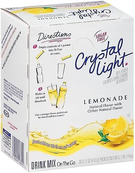 Crystal Light Products Crystal Light-Flavored Drink Mix, Lemonade, 30- 0.17 oz Packets beverage, PACK OF 1