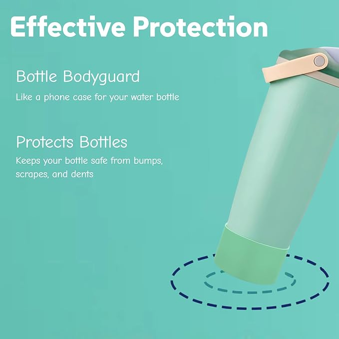 Silicone Boots Compatible with Owala 30oz & 40oz FreeSip Sway Bottles – Non-Slip, Scratch-Resistant Protective Sleeve