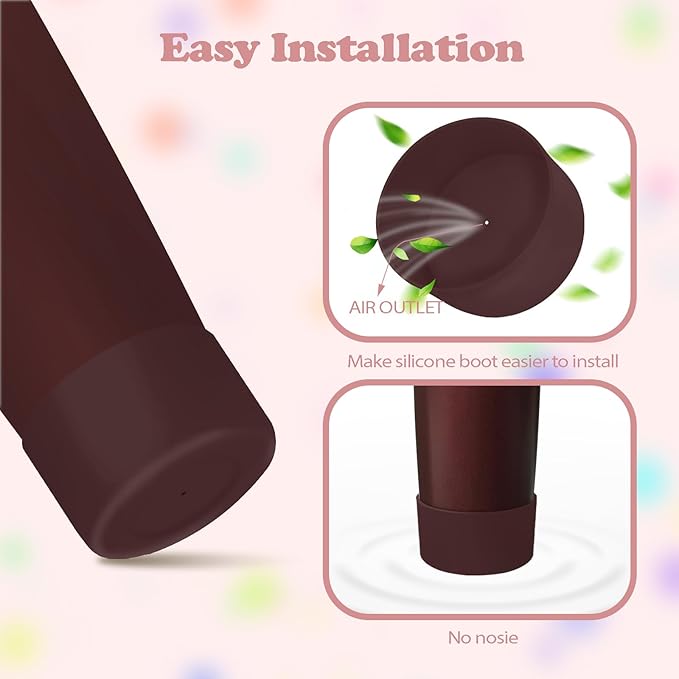 2PCS Silicone Boots for Owala 30oz & 40oz FreeSip Sway Bottles & Tumblers – Non-Slip, Scratch-Resistant, Stability Enhancer for Owala Accessories (Black Cherry)