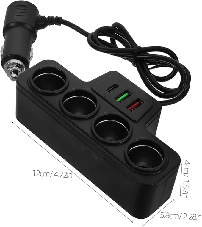 Mobestech Car Charger USB Pd Fast Charging Vehicle Power Splitter for Multiple Devices Compact Design for Travel Daily Use