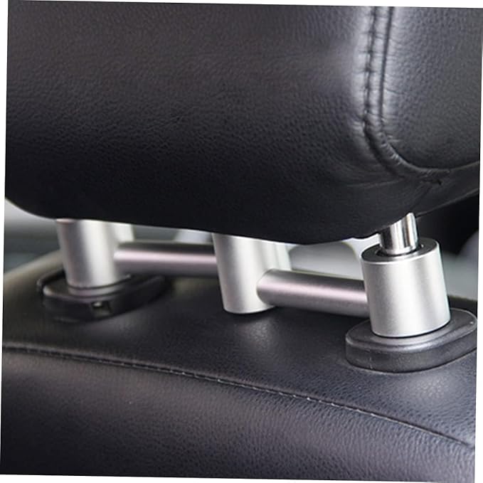 Car Hook Aluminium Alloy Hanger for Vehicle – Durable Backseat Organizer for Bags, Coats, Umbrellas & More – Silver, Clutter-Free Solution