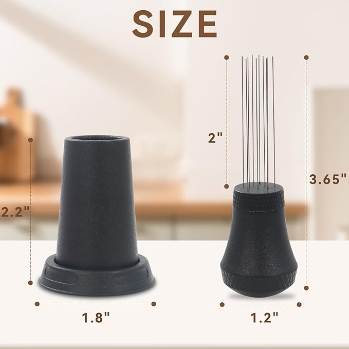Zayin WDT Distribution Tool, Espresso Coffee Stirrer - 0.4mm 10 Needles Espresso Stirrer, Espresso Distributor for Barista Espresso Machine Accessories - Black