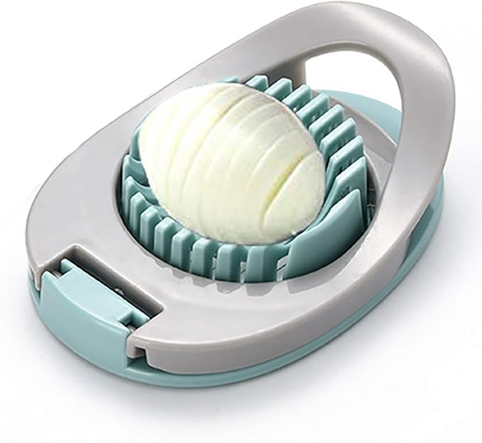 Egg Slicer for Hard Boiled Eggs Cutter with Stainless Steel Wire Dishwasher Safe (Green)