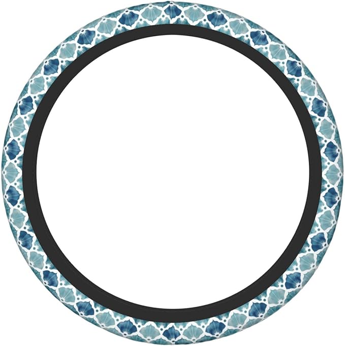 Fish Mermaid Scales Neoprene Steering Wheel Covers Women Men Car Accessories, Universal 15 Inch Fit Auto, Suvs, Truck