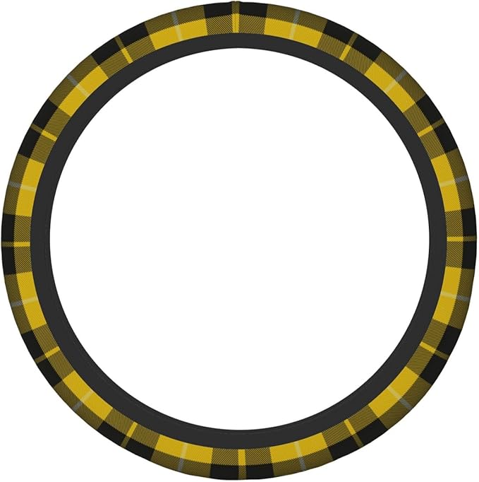 Thickened Elastic Steering Wheel Cover, Barclay Dress Tartan Ultra, Soft, Breathable, Fit for Cars, SUVs, Trucks, Stylish Comfortable Grip