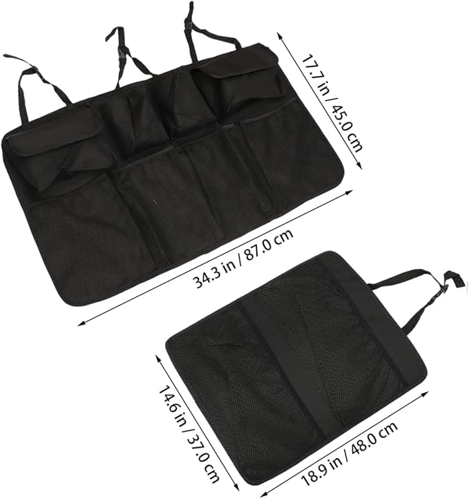 VICASKY Hanging Car Storage Organizer for Trunk 2pcs Backseat Car Organizer Pockets Tidy Auto Supplies Storage Bag