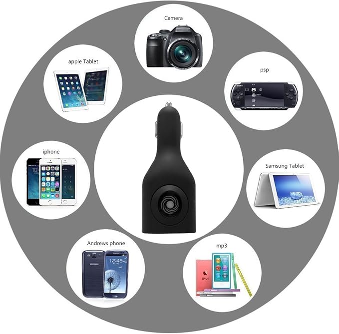 NDLBS 2Pack USB Car Charger, 2-in-1 Portable With Foldable Plug Wall Charger for iPhone X XR XS 7 8 Plus Note 8 9 Galaxy S8 S9 Plus LG Pixel
