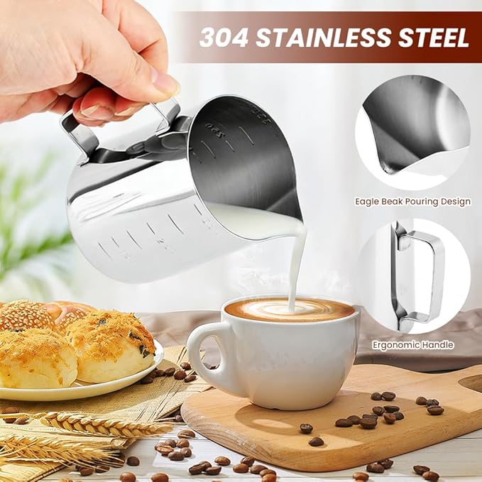 22pcs Coffee Tamper Set, Espresso Accessories, Tampers kit Barista Tools with 51mm Espresso Tamper, WDT Tool, Coffee Stirrer, Tamper Mat, Coffees Stencils, Latte Art Pen