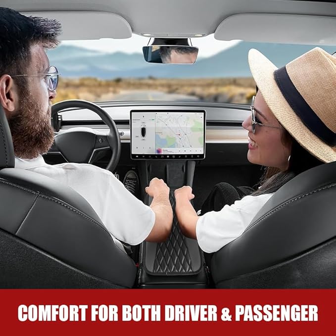 Car Center Console Cushion Pad, Armrest Cover for Car, Leather Waterproof Armrest Seat Box Cover, Auto Accessories Comfortable Arm Rest Box Cushion Pad for Most Vehicles (Gray)