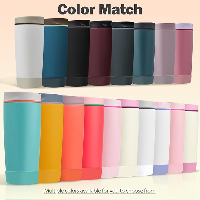 2pcs Silicone Boot for Owala SmoothSip Slider Coffee Tumbler 20oz 12oz, Anti-Slip Sleeve for Travel Coffee Mug, Protective Accessories for Owala BPA Free (Terracotta Sunset)