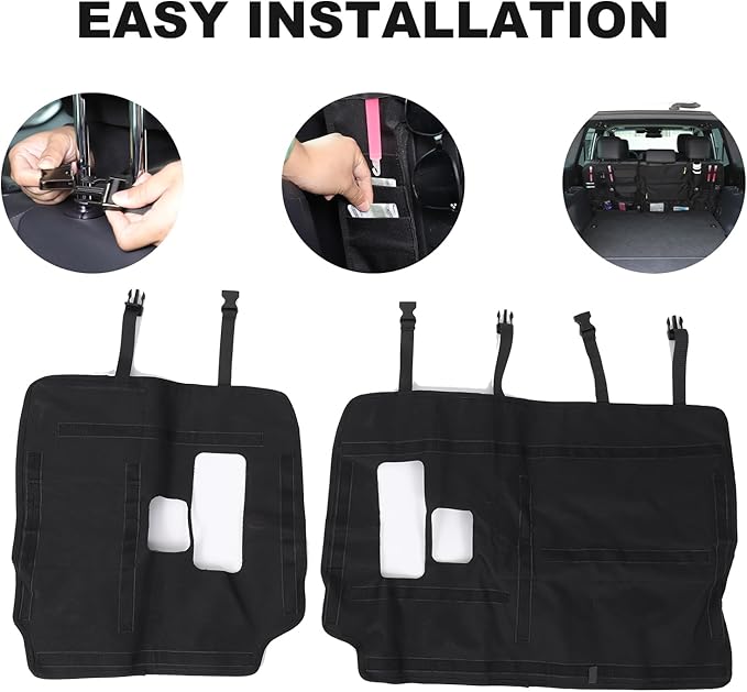 Trunk Hanging Organizer Backseat Bag Compatible with Toyota Land Cruiser 250 Prado J250 LC250 2024 2025, Seat Back Car Organizer Storage Pockets