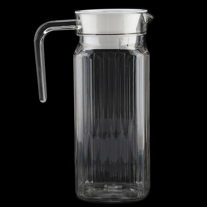 27oz Acrylic Pitcher with Lid and Spout, 800ml Small Hot/Cold Water Jug for Iced Tea Pitcher for Coffee, Juice and Iced Tea Beverage Carafe with Lid (800ml)