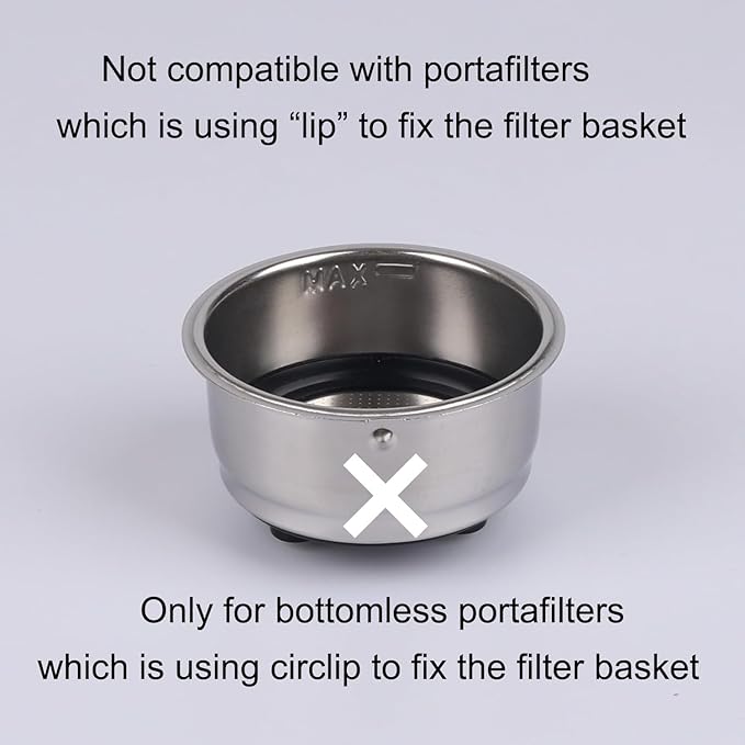51mm Pressurized Filter Basket Compatible with Gevi/CASABREWS/CAPRESSO - Dual Wall Filter Basket - 2 Cups Capacity