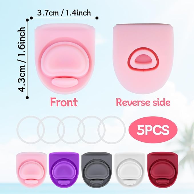5 Sets Replacement Seal Gasket Stoppers for Owala Freesip 16oz 32oz Cap Mouth,Silicone O Sealing Ring Parts Water Bottle Top Lid Accessories for Owala Freesip 16/19/24/32/40oz（5 colors 1