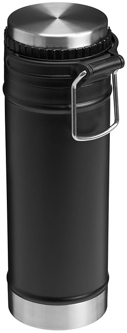 STANLEY Travel Mug with Integrated French Press 16 oz | 5 Minute Brew, 4 Hours Hot, Leakproof Lid | Mesh Filter for Coffee Grounds | Insulated Stainless Steel Coffee Maker | BPA-Free | Black 2.0